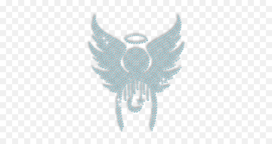 Blue Angel Wings With Star And Moon Hotfix Bling Transfer - Accipitriformes Emoji,Angel Wings Logo