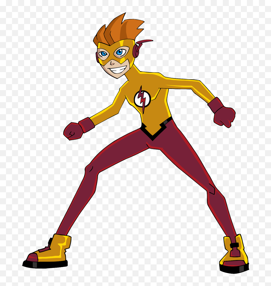 Flash Clipart Transparent Background - Cartoon Characters Kid Flash No Background Emoji,Flash Clipart