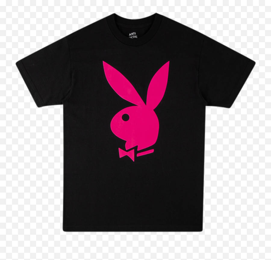 Anti Social Social Club Cotton Assc Playboy Bunny T - Sh As0002 Unisex Emoji,Playboy Logo