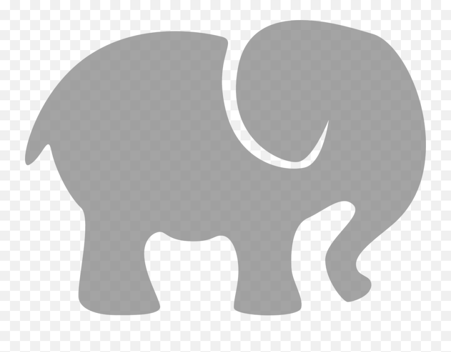 Library Of Grey Baby Elephant Png Library Png Files - Silhouette Elephant Clipart Emoji,Elephant Clipart