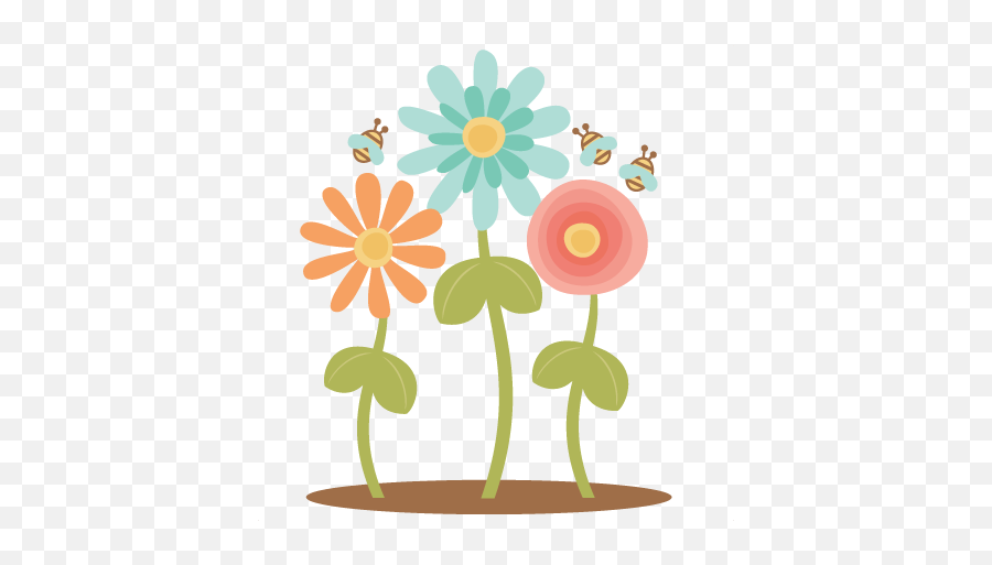 Flowers Svg Scrapbook Cut File Cute - Cute Clipart Spring Flowers Emoji,Spring Flowers Clipart