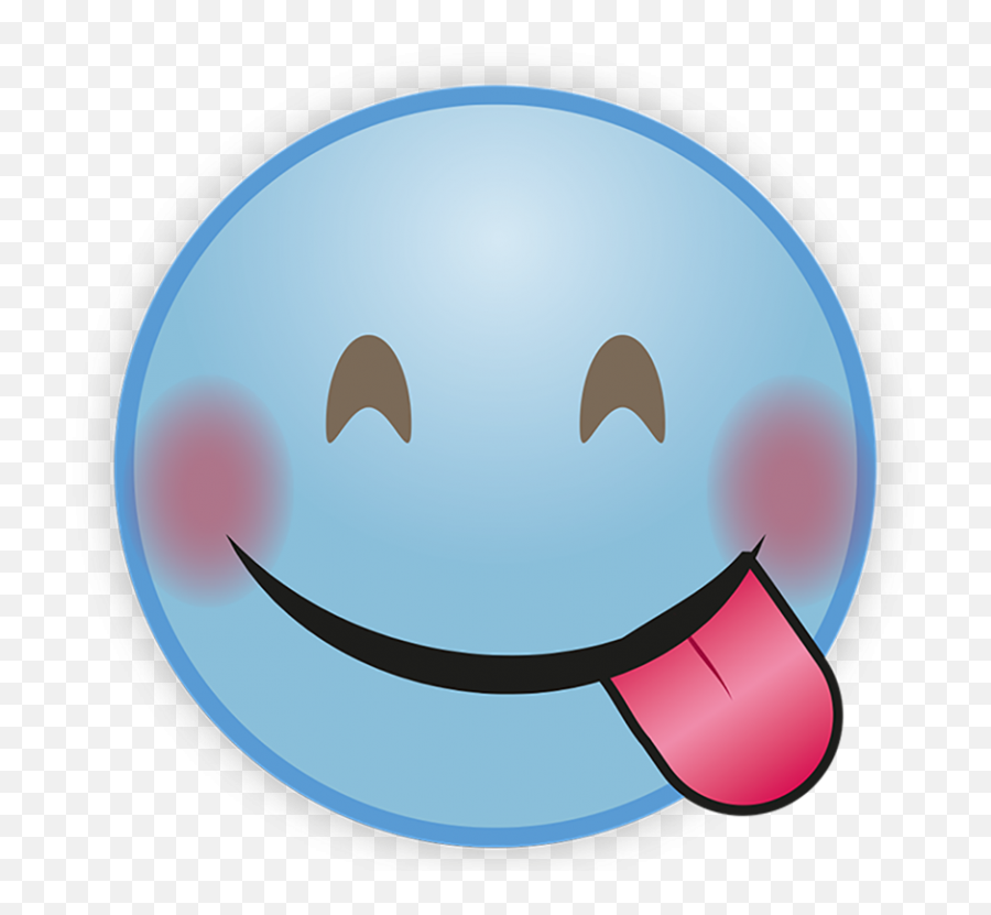 Sky Blue Tongue Emoji Png Transparent Images - Yourpngcom,Tongue Out Emoji Png