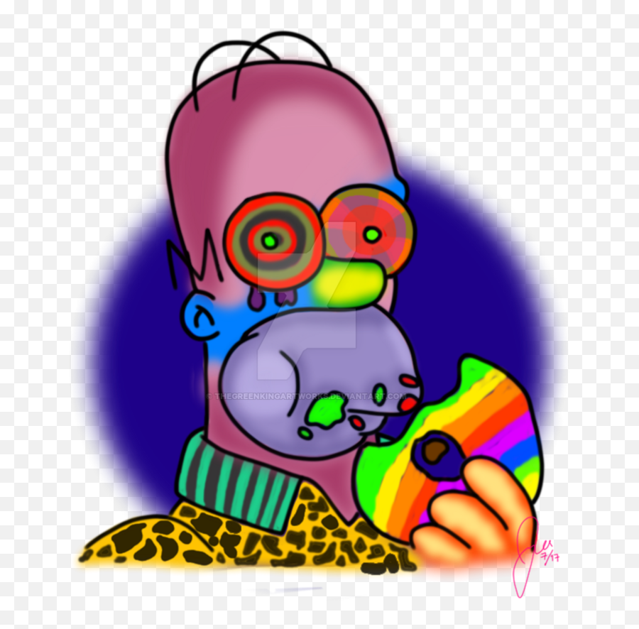 Simpsons Drawing Trippy Picture - Simpsons Trippy Png Emoji,Trippy Clipart
