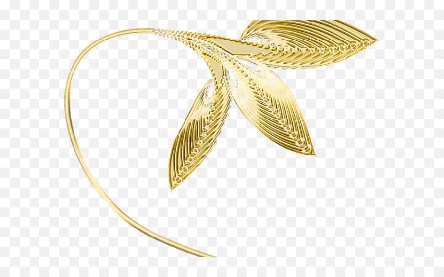 Decorative Line Gold Clipart Png - Golden Leaf Border Png Border Line Gold Png Emoji,Gold Clipart