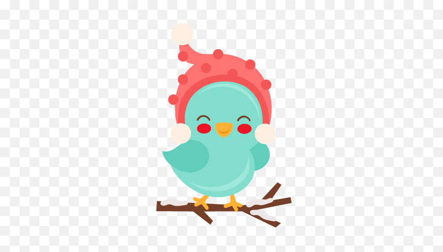 Christmas Bird Svg Cuts Scrapbook Cut - Happy Emoji,Cute Christmas Clipart