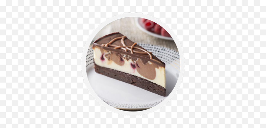 Download Chocolate Raspberry Marble Cheesecake Made With - Chocolate Cake Emoji,Cheesecake Factory Logo
