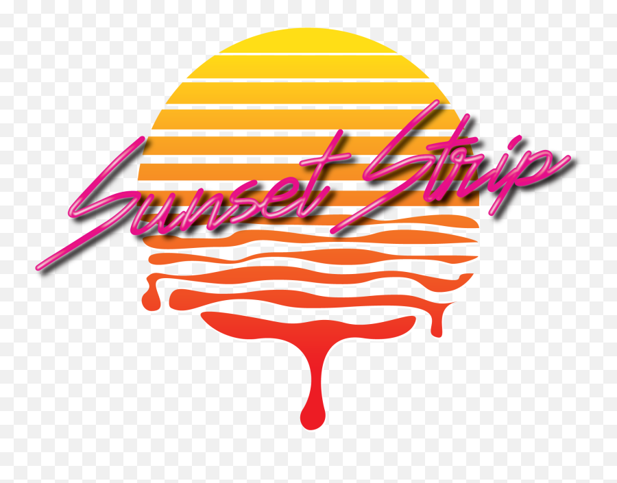 Hand - Wound Pickups Sunset Strip Bridge Retro Palm Graphuc Emoji,Sunset Logo
