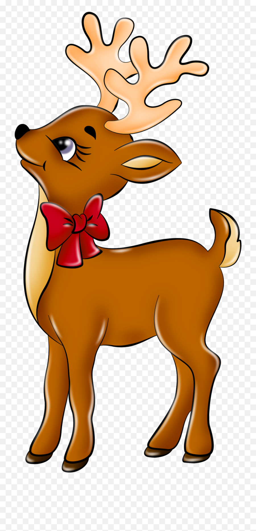 Reindeer Clipart - Dibujos De Renos Navideños A Color Emoji,Reindeer Clipart
