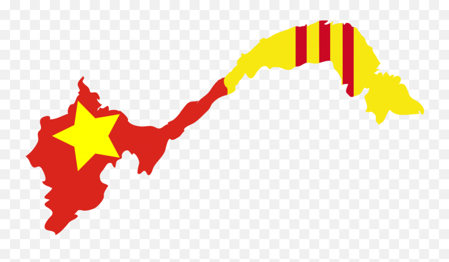 Download South Vietnam Flag Map - Vietnam Flag In Map Shape Emoji,Vietnam Flag Png