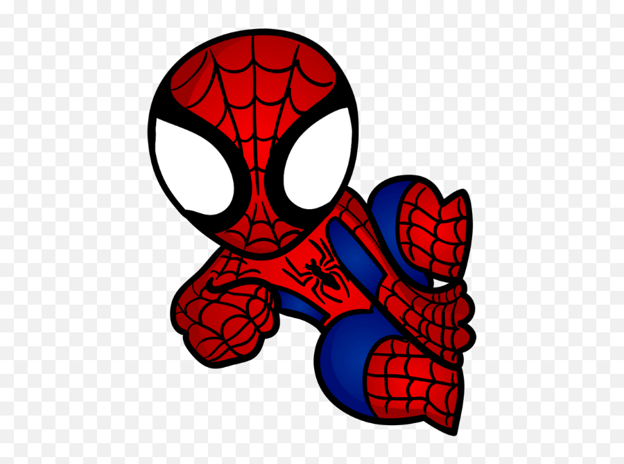Spiderman Symbol Png - Spiderman Cartoon Cute Png Emoji,Spiderman Clipart