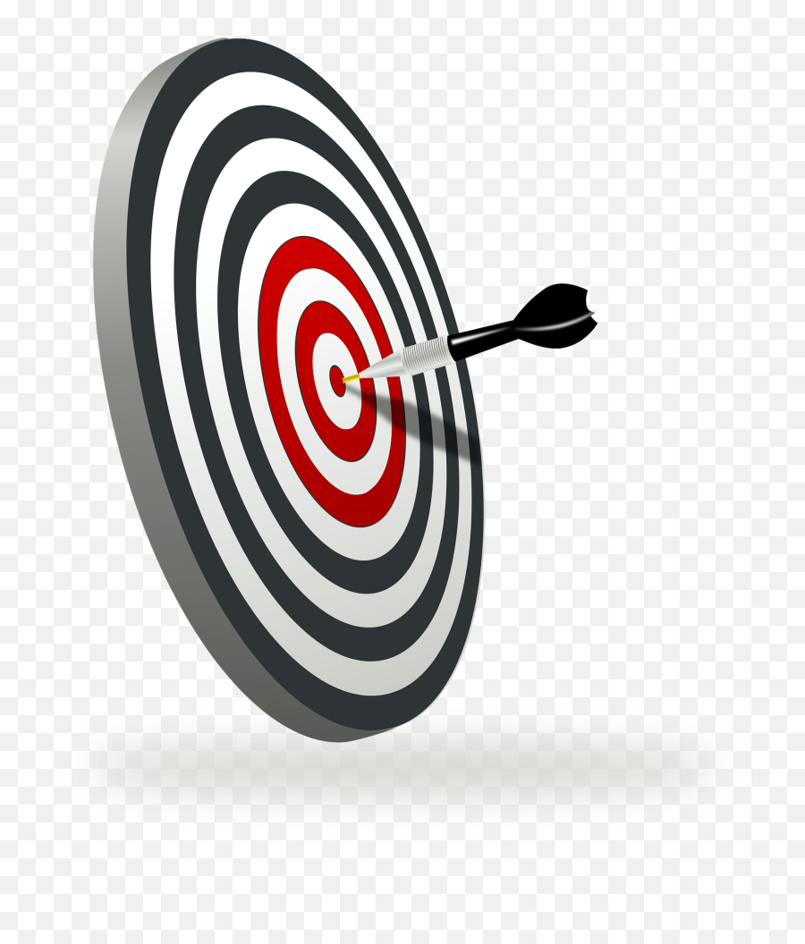Target Dart Board Dart Darts Hit - Main Goal Emoji,Bullseye Clipart