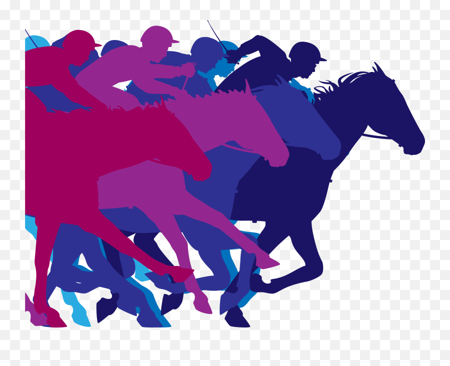 Transparent Horses Running Clipart - Melbourne Cup Horses Transparent Horse Race Clipart Emoji,Horses Png
