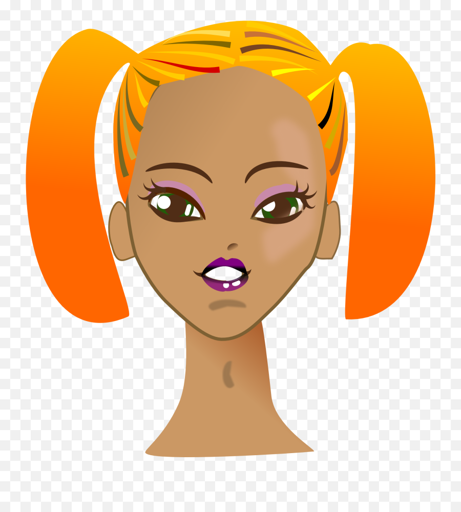 Clipart Of Girl With Orange Hair Free Image Download - Boneca De Desenho Emoji,Girly Clipart
