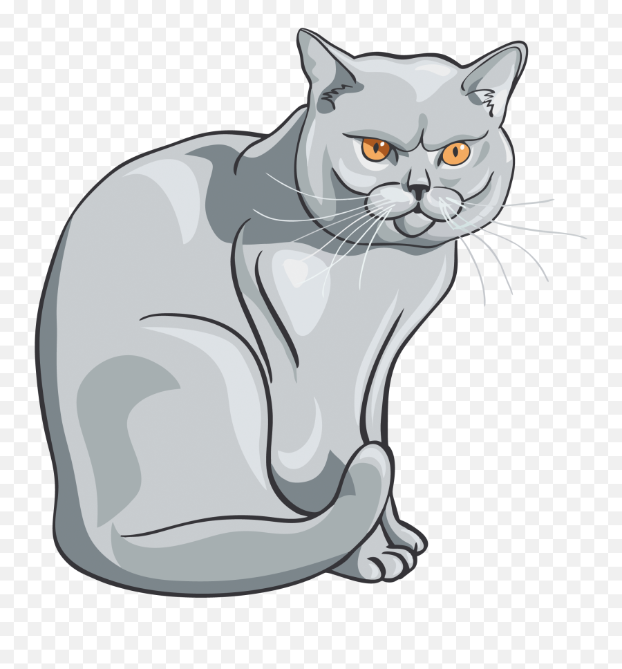 Cat Vector Transparent Background Png Mart - Cat Vector Emoji,Cat Lineart Transparent