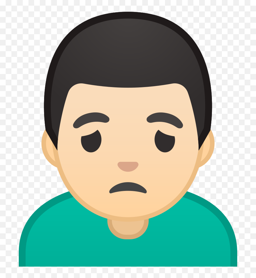 Man Frowning Light Skin Tone Icon Noto Emoji People,Frown Png