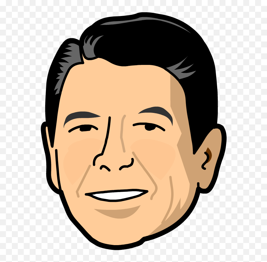 Anime Head - Ronald Reagan Cartoon Face Png Download Emoji,Anime Head Png