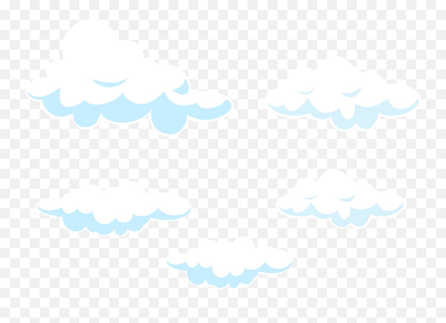 Library Of Cloud Clip Art Black And White Library Png Png - Cartoon Fluffy Clouds Png Emoji,Cloud Clipart