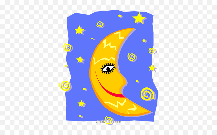 Happy Moon Royalty Free Vector Clip Art Illustration Emoji,Free Moon Clipart