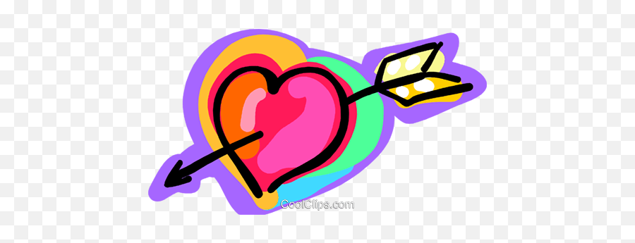 Arrow Through Heart Royalty Free Vector Clip Art Emoji,Arrow Heart Clipart