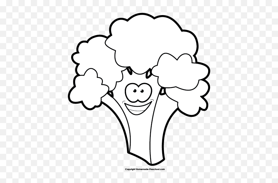 Free Food Groups Clipart Emoji,Broccoli Clipart Black And White