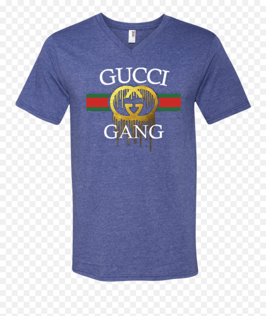 Tt0083 Gucci Logo V Neck T Shirt - Wear Purple For Crohnu0027s Emoji,Gucci Logo Transparent