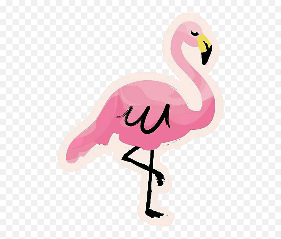 Flamingo Pink Summer Summertime Tropicalsticker Emoji,Pink Flamingos Clipart