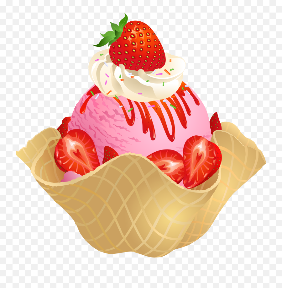 Sundae Clipart Sweet Sundae Sweet Transparent Free For - Strawberry Icecream Clipart Png Emoji,Ice Cream Sundae Clipart