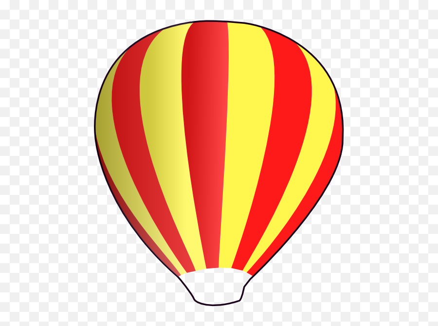 Clipart Of Yellow And Red Hot Air Balloon - Balloon Emoji,Hot Clipart