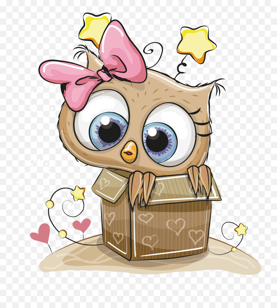 Library Of Thank You Banner Royalty Free Download Gift To - Cute Baby Owls Cartoons Emoji,You Clipart