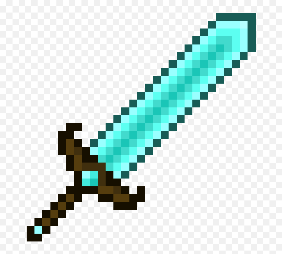 Diamond Sword Minecraft Texture Emoji,Diamond Sword Png