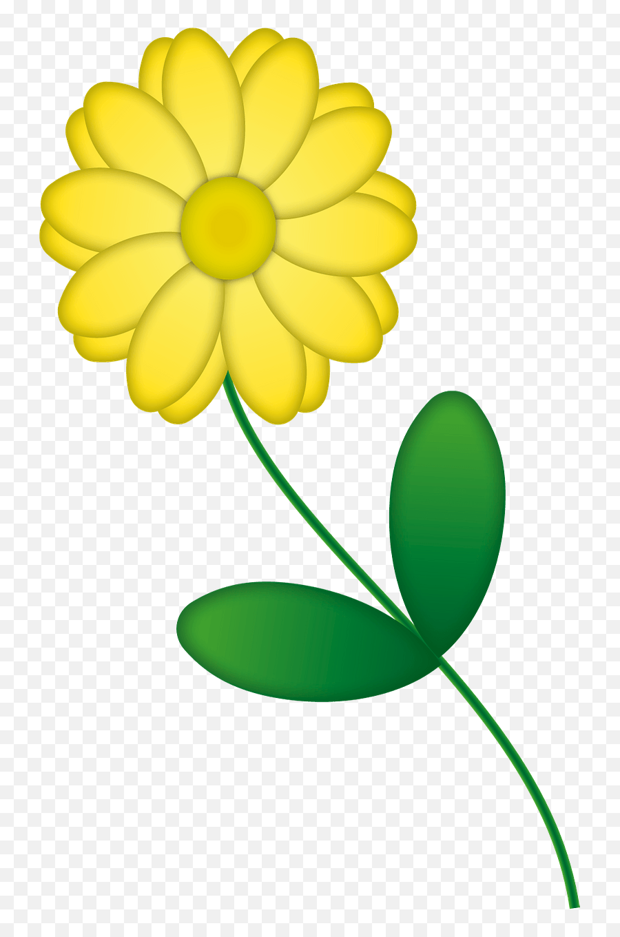 Yellow Flower Clipart - Yellow Flower Drawn Png Emoji,Flower Clipart Png