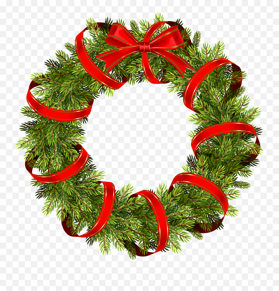Red Christmas Wreath Png U0026 Free Red Christmas Wreathpng - Transparent Transparent Background Wreath Clipart Emoji,Poinsettia Clipart