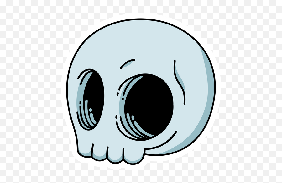 Cartoon Skull Sticker - Sticker Mania Cartoon Skull Emoji,Cartoon Skull Png