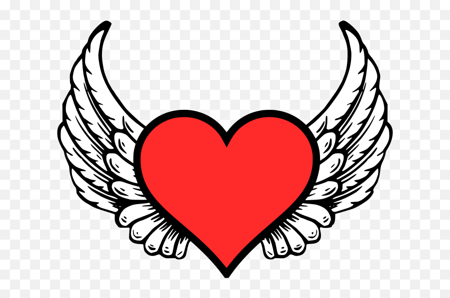 Heart With Wings Clipart Free Svg File - Heart With Wings Svg Free Emoji,Wings Clipart