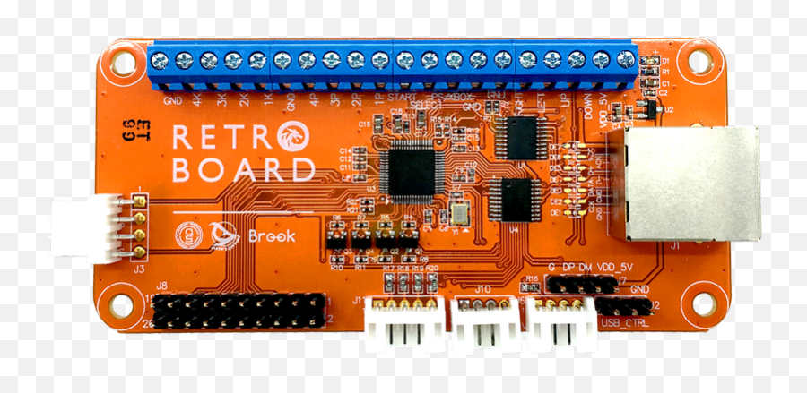 Brook Retro Board Nes Snes Gc Xbox Dc Tg16 Ps1 - Brook Retro Board Pcb Emoji,Nes Controller Png