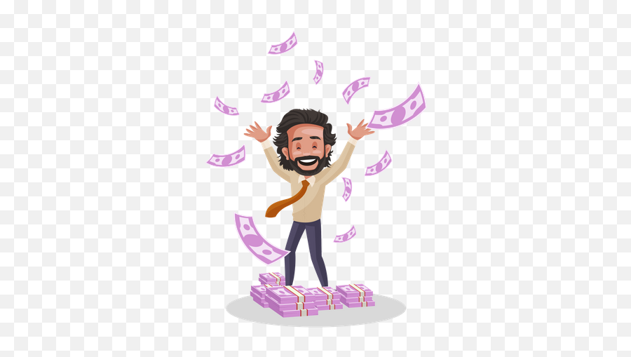Premium Investment Advisor Walking With Briefcase In Hand - Indian Money Fly Emoji,Cartoon Money Png