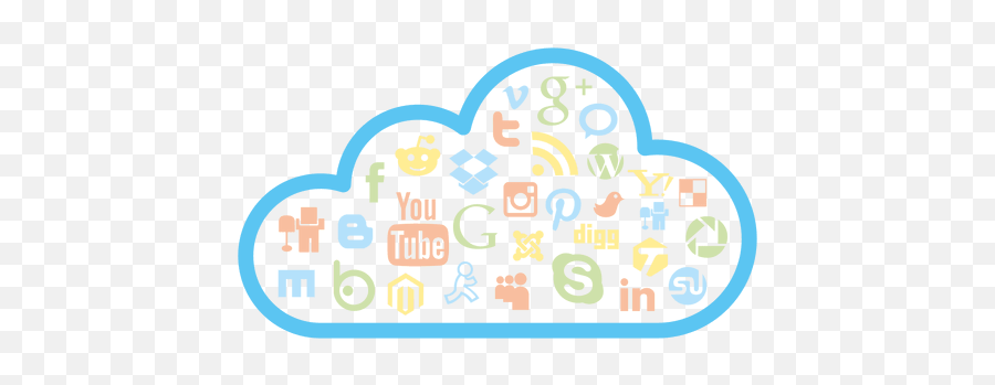 Social Media Cloud Icons - Transparent Png U0026 Svg Vector File Youtube Emoji,Social Media Png
