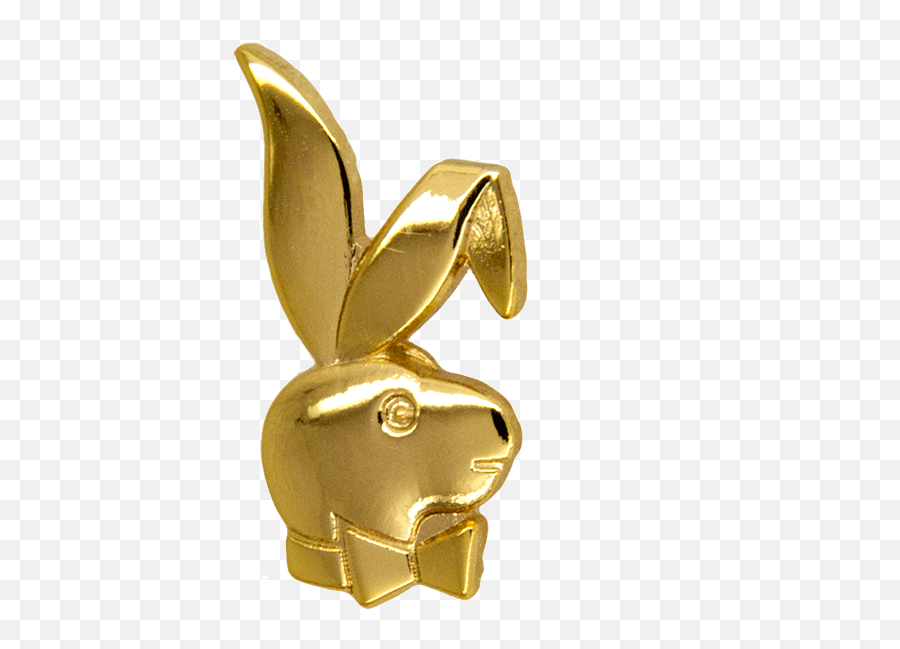 Playboy Bunny Pin Gold - Godertme Playboy Bunny Gold Emoji,Playboy Logo