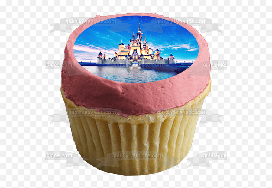 Disney Cinderella Castle Blue Sky Water Edible Cake Topper Image Abpid07156 Emoji,Cinderella Castle Png