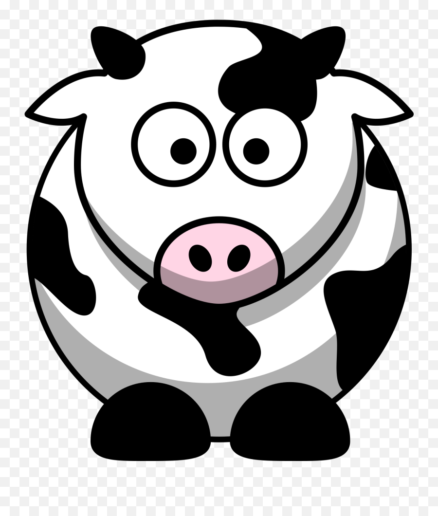 Black Cow Svg Vector Black Cow Clip Art - Svg Clipart Emoji,Cows Clipart Black And White