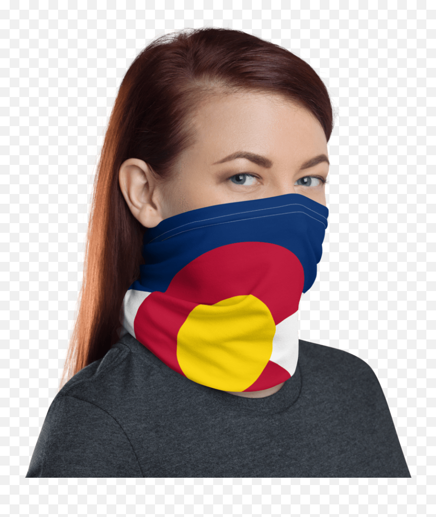 Colorado Flag Neck Gaiter Emoji,Colorado Flag Png