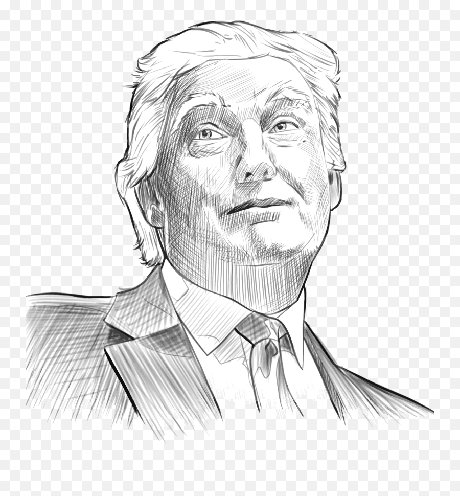 President Clipart Cartoon Donald Trump - Donald Trump Drawing Transparent Background Emoji,Donald Trump Clipart