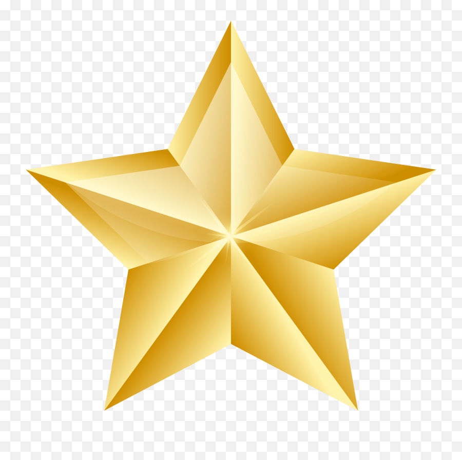 Gold Color Star Clipart - Golden Star Emoji,Star Clipart
