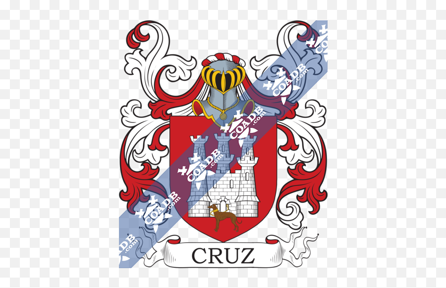Cruz Family Crest Coat Of Arms And Name History U2013 Coadbcom - Reyes Coat Of Arms Emoji,Cruz Png