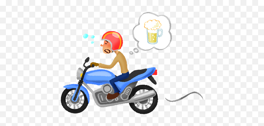 Drunk Man Riding Motorbike - Motorcycle 487x350 Png Emoji,Dirtbike Png