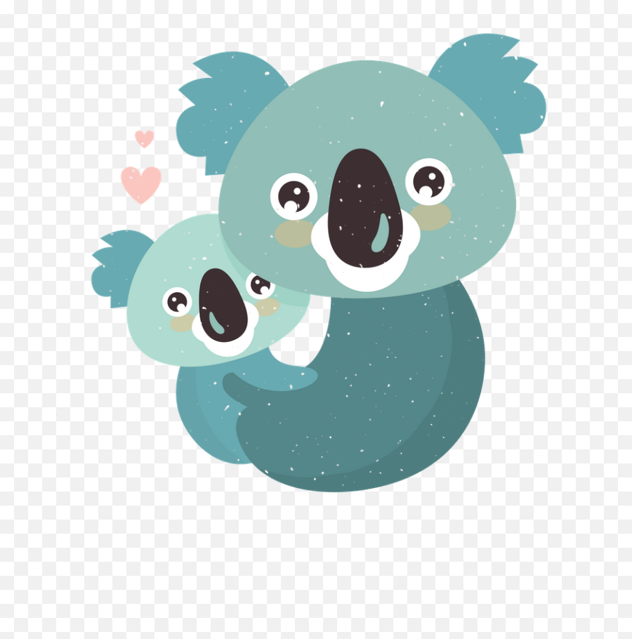 Cute Koala Family Cartoon Sticker By Unicorn Design - White Emoji,Koala Transparent