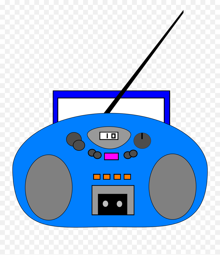 Blue Radio Svg Vector Blue Radio Clip - Clipart Radio Emoji,Radio Clipart
