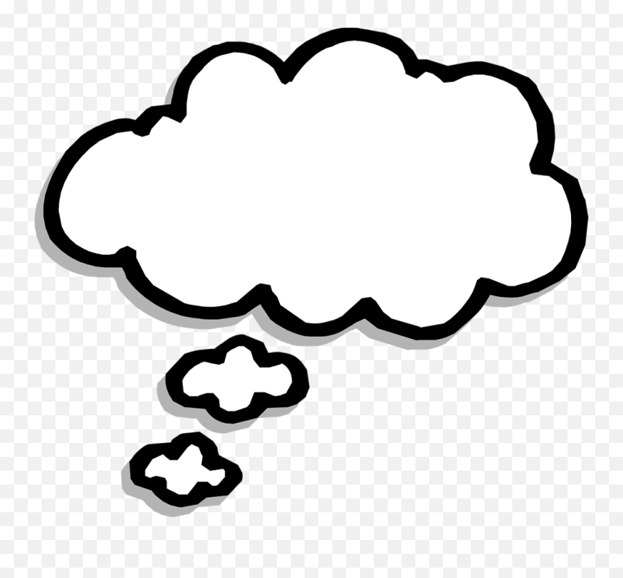 Blueman Thinking Clip Art Clipartcow 2 - Thinking Bubble Clipart Emoji,Thinking Clipart