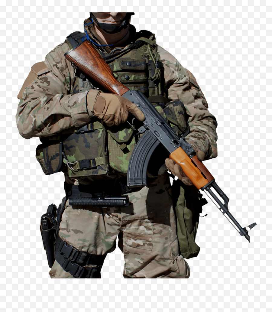 Special Forces Ak - Soldier With Ak 47 Transparent Cartoon Soldier With Ak 47 Png Emoji,Ak 47 Png