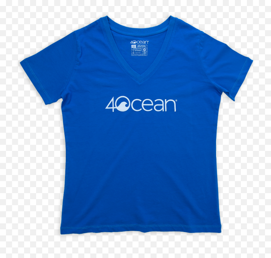 4ocean Logo Womenu2019s V - Neck Tshirt Short Sleeve Emoji,V Logo